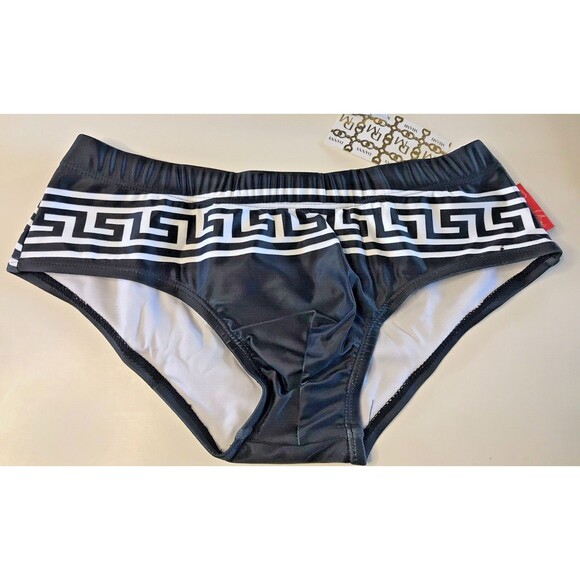 New Men's Danny Miami Black Green Design Bikini Swim Brief S Small Sexy Gay - Picture 1 of 6